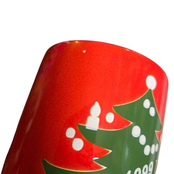 Waechtersbach Christmas Tree 1999 Mug Red Green Design Germany Vintage AS IS - Picture 2 of 16